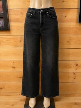 Edikted Black Wide Leg High-Rise Jeans